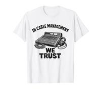 Technicien audiovisuel The Show Goes on Because of Me T-Shirt Graphique avec Valeur, Homme, Blanc, M