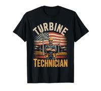 Technicien d'éolienne Patriotique Ouvrier du Drapeau américain T-Shirt