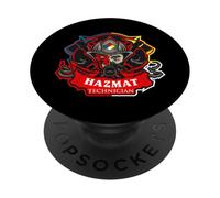 Technicien Hazmat Matières dangereuses Pompier PopSockets PopGrip Adhésif