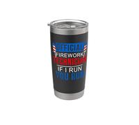 Technicien officiel de feux d'artifice, If I Run, You Run Gobelet isotherme en acier inoxydable double paroi