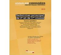 Technicien principal 2e et 1ere classe, 2015 - examens specialites ii