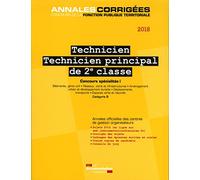 Technicien principal de 2e classe 2018 - concours spécialités i - c