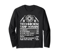 Technicien tarif horaire Profession Humour Drôle Manche Longue