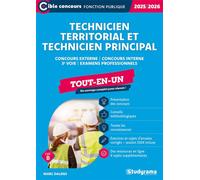 Technicien territorial et Technicien principal - Tout-en-un (Concours 2025-2026) Concours externe - Concours interne - 3e voie - Examens professionnels - Marc Dalens - Studyrama Eds - broché - Scolair
