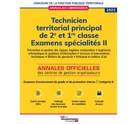 Technicien territorial principal de 2e et 1re classes 2023 Spécialités II - Catégorie B: Examen de promotion interne / Examen avancement de grade
