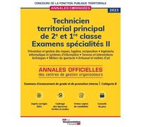 Technicien territorial principal de 2e et 1re classes 2023 Spécialités II - Catégorie B: Examen de promotion interne / Examen avancement de grade