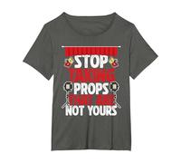 Technicien théâtral Stage Crew Lighting Tech Theatre Tech T-Shirt, Femme Grandes Tailles, Asphalte, 6X