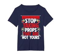 Technicien théâtral Stage Crew Lighting Tech Theatre Tech T-Shirt, Femme Grandes Tailles, Bleu Marine, 1X