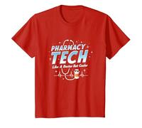 Techniciens en Pharmacie : comme Un médecin mais Un Refroidisseur T-Shirt, Enfant, Rouge, 8 Ans