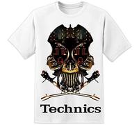 Technics 1200 DJ Skull DJ Mens T Shirt Vestax Pioneer Serato Traktor Summer Printed Cotton Tee Shirts Size XXL