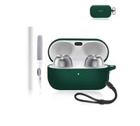Technics EAH-AZ100 Coque de protection en silicone pour écouteurs Bluetooth avec trous précis Vert foncé