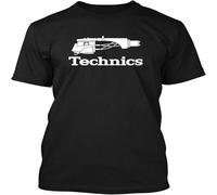 Technics Logo Custom Men's T Shirt Tee Black XL
