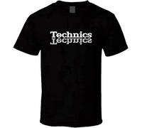 Technics T Shirt DJ 1200 Turntable Music House Techno Electronic Hip Hop Black M