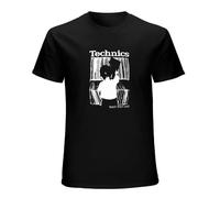 Technics Teach Them Well Vinyl DJ T-Shirt Mens Unisex Black Tees L