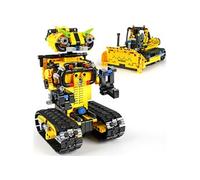 HOGOKIDS Technik Robot Télécommandé pour Enfants - 730 Pièces Bulldozer 2-en-1 avec App Programmable G