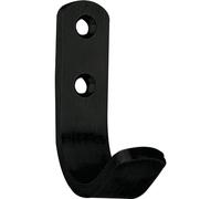 Technik Team Crochet porte-manteau Macoba largeur 18 mm, hauteur 66,5 mm - Crochet mural à visser - Crochet porte-manteau individuel, fer noir mat