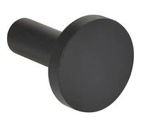 TECHNIK TEAM Technikteam Crochet mural Bodon Ø 30 mm - Crochet mural à visser - Rond, en acier noir mat revêtu par pulvérisation