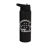 Techniquement L'alcool est une solution Citation Chimie Science Stainless Steel Insulated Water Bottle