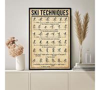 Techniques de ski Connaissance du ski Cadeau de ski pour skieur Cadeau de ski pour Noël Art du ski, pour les amateurs de ski Panneaux en métal avec citations Panneau en métal avec dictons en étain 30,