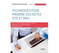 Techniques pour prendre des notes vite et bien Acquérir les bons réflexes sur clavier ou au stylo - Utiliser toutes manières d'abréger - Structurer les notes. - Patricia Richard Postal - Organisation 