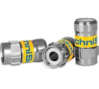 TechniSat 10pcs Self-Install F Plug (Montage sans Outil, connecteur pour câble coaxial 6,6-7,0 mm de diamètre extérieur)