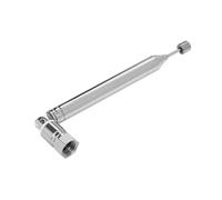 TechniSat Antenne télescopique Dab+/FM - Antenne d'intérieur Passive - Antenne à Visser avec fiche F pour Radio, chaîne stéréo, Tuner Radio, récepteur AV, amplificateur, récepteur Hi-FI, Argent