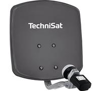 TechniSat DIGIDISH 33 Antenne parabolique pour 1 participant (système satellite compact de 33 cm, kit complet avec support mural et Satfinder H/V LNB) Gris