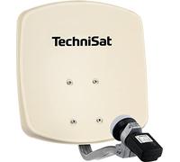 TechniSat Digidish 33 Universal-V/H-LNB, Beige (1033/2195) | Kit complet, petite chaîne satellite de 33 cm avec support mural et détecteur de satellite V/H-LNB, beige