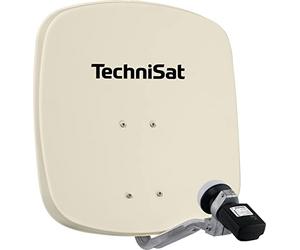 TechniSat DIGIDISH 45 - Antenne Satellite pour 1 utilisateur, Beige | petite installation satellite de 45 cm - kit complet avec support mural et Satfinder V/H-LNB
