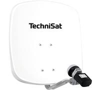 TechniSat DIGIDISH 45 - Antenne Satellite pour 1 utilisateur (Petite Installation Satellite de 45 cm - kit Complet avec Support Mural et Satfinder V/H-LNB) Blanc Polaire