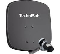 TechniSat DIGIDISH 45 - Antenne Satellite pour 1 utilisateur (Petite Installation Satellite de 45 cm - kit Complet avec Support Mural et Satfinder V/H-LNB) Gris