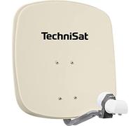 TechniSat DIGIDISH 45 - Antenne satellite pour 2 utilisateurs (petite installation satellite de 45 cm - kit complet avec support mural et LNB Twin universel) beige