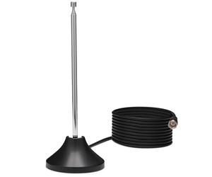 TechniSat DIGIFLEX TT7 Antenne passive d'intérieur pour DVB-T2 HD, DAB+, FM, antenne tige pour intérieur, câble coaxial de 3 m avec fiche F, impédance 75 ohms, antenne pour téléviseur, récepteur radio