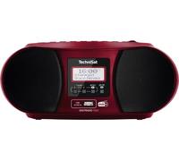 TechniSat DIGITRADIO 1990 Radio-lecteur CD DAB+, FM AUX, Bluetooth, CD, USB fonction de charge de la batterie, fonction réveil rouge