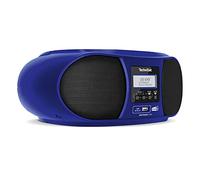 TechniSat DIGITRADIO 1990 - stéréo Boombox avec Radio Dab + / FM et Lecteur CD (Streaming Audio Bluetooth, Connexion Casque, USB, entrée AUX, Fonction de Charge, Horloge, 2 x 1,5 W) Bleu