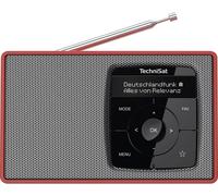 TechniSat DIGITRADIO 2 Radio de table DAB+, FM DAB+, FM, Bluetooth fonction réveil rouge-argent