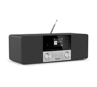 TechniSat DIGITRADIO 3 IR DAB+ stéréo compact (FM, lecteur CD, Bluetooth, radio Internet, USB, prise casque, entrée AUX, radio-réveil, 20 W RMS) Noir