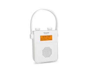 TechniSat DIGITRADIO 30 - Radio de Douche Dab+ étanche (FM, Radio numérique Dab, Batterie intégrée, Bluetooth, étanche IPX5, réveil, mémoire favoris, Prise Casque) Blanc