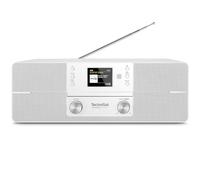 TechniSat DIGITRADIO 371 CD BT - Radio numérique stéréo (DAB+, FM, lecteur CD, Bluetooth, écran couleur, USB, AUX, prise casque, installation compacte, réveil, 10 watts, télécommande) Blanc