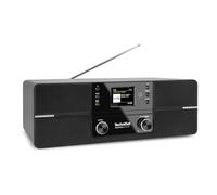 TechniSat DIGITRADIO 371 CD IR - Radio Internet stéréo (DAB+, FM, lecteur CD, WLAN, diffusion audio Bluetooth, écran couleur, USB, AUX, prise casque, réveil, 10 Watt, télécommande) Noir