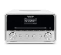 TechniSat DIGITRADIO 586 - Radio hybride DAB+ (radio Internet, FM, Bluetooth, Spotify, Charge sans fil, application de contrôle OLED, USB, CD, MP3, AUX, 20 W, système compact, télécommande)Blanc