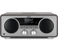 TechniSat DIGITRADIO 602, anthrazit/silber Radio-lecteur CD Internet DAB+, FM AUX, Bluetooth, CD, DAB+, radio internet, MP3, FM, USB, WiFi avec télécommande,