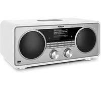 TechniSat DIGITRADIO 602 - Radio stéréo Internet (Dab+, FM, subwoofer, CD, USB, Streaming Audio Bluetooth et Spotify, AUX, WLAN, réveil, Chargement sans Fil, Commande par app) Blanc