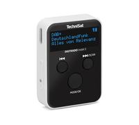 TechniSat DIGITRADIO Mobil 2 - Mini Radio Portable Dab+/FM avec Batterie intégrée (Radio de Poche Rechargeable, Casque, écran OLED, mémoire des favoris) - Noir/Blanc