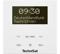 TechniSat DIGITRADIO UP 55, weiß Radio prise de courant DAB+, FM Bluetooth avec caisson denceinte, fonction réveil blanc