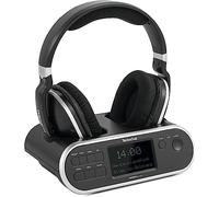 TechniSat STEREOMAN 2 Dab+ - Casque sans Fil 2,4 GHz (avec Station d'accueil, réception Radio Dab+/FM, pour téléviseurs et systèmes Audio) Noir