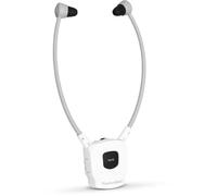 TechniSat STEREOMAN ISI 2 - Casque V2 (deuxième Casque, Casque stéréo sans Fil avec Batterie, sans émetteur, Uniquement adapté au STEREOMAN ISI 2 - V2) Blanc