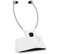 TechniSat STEREOMAN ISI 3 Casque stéréo sans Fil pour téléviseur et chaîne de Musique avec Station d'accueil, Blanc