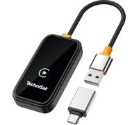 TechniSat TECHNICAST 100 - Adaptateur sans Fil CarPlay et Android Auto | Compatible à partir d’iOS 10 ou Android 11, Bluetooth V5.4, Plug & Play, connexion stable, sans latence