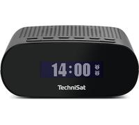 TechniSat TECHNIRADIO 50 Radio-réveil compact (DAB+, réveil FM avec grand écran LCD, double alarme, prise casque, 1 W, bloc d'alimentation USB) noir
